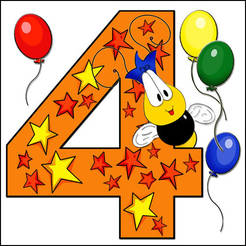 4th Birthday Card - &pound;1.00